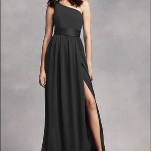 One Shoulder Dress with Satin Sash BY VERA WANG